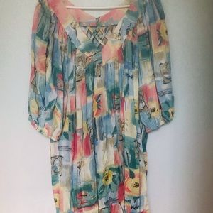 Sale! 100% cotton. Made in USA.3/4 sleeves, knee length.